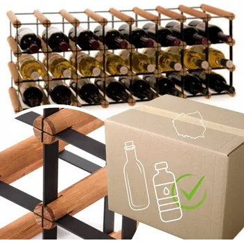 Stojan na víno Stojan na víno RW-8 8x3 regál olejovaný na 24 lahví