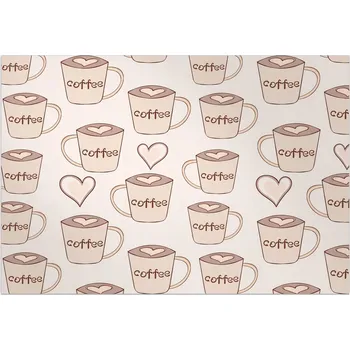 Koberec Koberec do kuchyně loft Kreslené šálky 90x60 cm