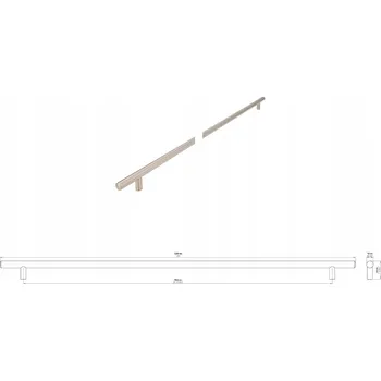 Nábytkové kování Nábytková úchytka SIRO 885-635ZN21, vzhled nerezové oceli