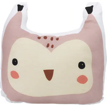 Polštář Home Styling Collection Dětský polštář s ušima, bavlna, 35 x 40 cm, sova