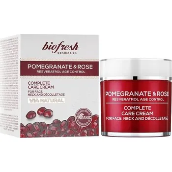 Pleťový krém Ošetrujúci krém na tvár, krk a dekolt proti starnutiu Pomegranate & Rose 200ml krém