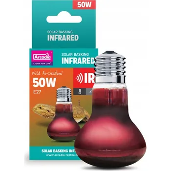 Osvětlení do terária Infračervená výhřevná žárovka Arcadia 50 W, závit E27