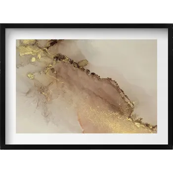 Obraz Dekorativní obraz v černém rámu na zeď do obýváku kuchyně Abstrakce 70x50 cm