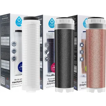 vodní filtr Sada filtrů EKO DAFI pro 3stupňovou filtraci vody: uhlíkový, pryskyřicový, polypropylenový