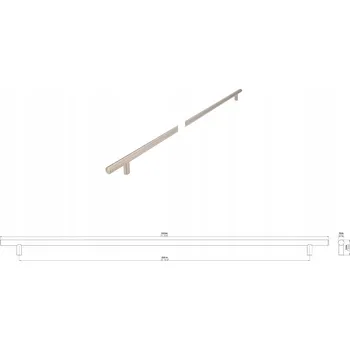 Nábytková úchytka SIRO 885-688ZN21 vzhled nerezové oceli
