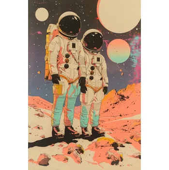 Plakát Plakát Astronauti Kosmonauti bez rámu 61 x 91,5 cm
