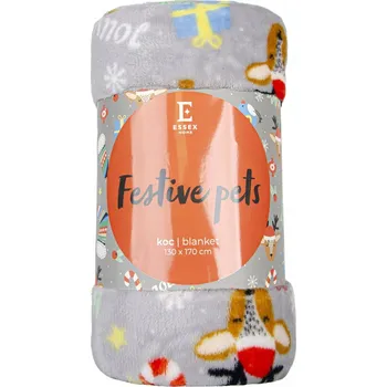 deka Deka Essex polyester 130 cm x 170 cm šedá