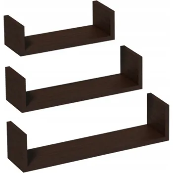 police Modulární police nástěnné závěsné - FUS 420/340/260 Wenge