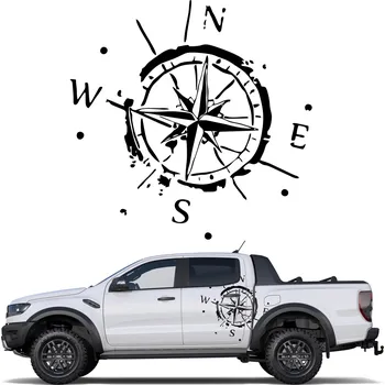 Samolepicí dekorace na vozidlo SAMOLEPKA na auto JEEP Růže větrů 49x43