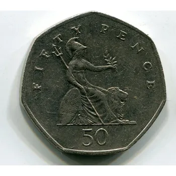 Velká Británie. 50 pence 2000.