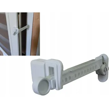 Bílá dětská pojistka okna a dveří s 12stupňovou regulací otevření