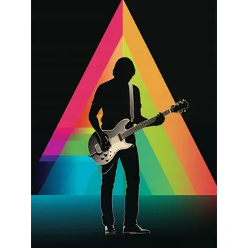 Plakát Plakát Hranol skrz Kytaru bez rámu 75 x 100 cm