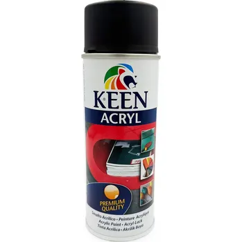Barva ve spreji Akrylová Barva Keen černá RAL 9005 lesklá ve spreji 400ml