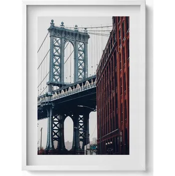 Obraz Ozdobný nástěnný obraz v rámu do obýváku Architektura města most 50x70 cm