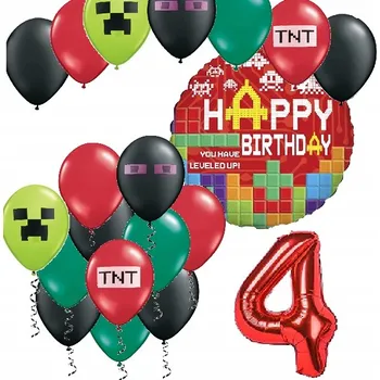 Balónek BALÓNKY sada na 4. narozeniny PIXEL TNT