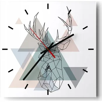 Hodiny Velké nástěnné hodiny 40x40 Abstrakce Skleněné tiché hodiny