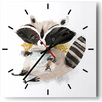 Hodiny Nástěnné hodiny do kuchyně 30x30 Pro Děti Stylové hodiny na skle Loft Tiché