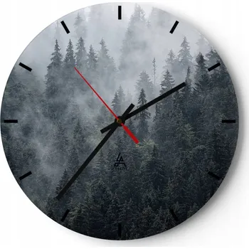 Hodiny Velké nástěnné hodiny 40x40 Krajina Skleněné hodiny Kulatý Tiché