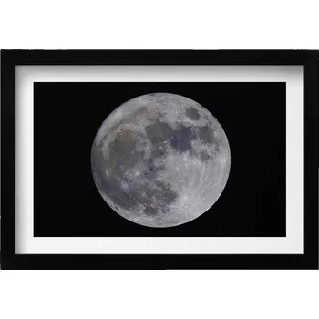 Obraz Dekorativní nástěnný obraz s grafikou Úplněk měsíce na černé obloze 30x20 cm