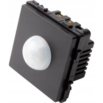 Pohybové čidlo Podomítkový nástěnný PIR senzor pohybu do rámečků Černý LUUNA