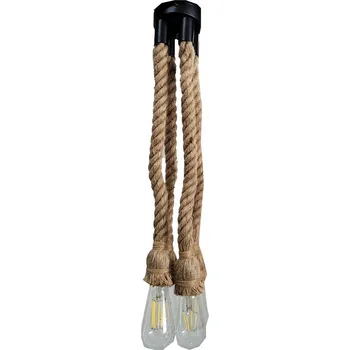 Lampa, svítidlo, jutový/konopný provaz 4xE27 0,5m