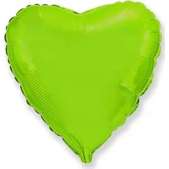 Balónek Fóliový balónek srdce zelené 46cm 1 Ks