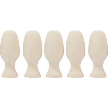 Dřevěná hračka Dřevěné stromečky VZDĚLÁVACÍ les hračka 5 kusů přírodní R