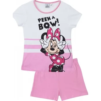 Dívčí pyžamo DÍVČÍ LETNÍ PYŽAMO /KOMPLET/ DISNEY MINNIE MOUSE bílorůžové 114