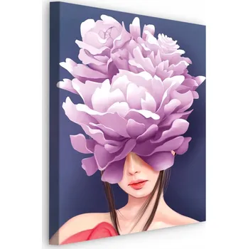 Obraz Abstraktní obraz Portrét ŽENY Květiny 30x40