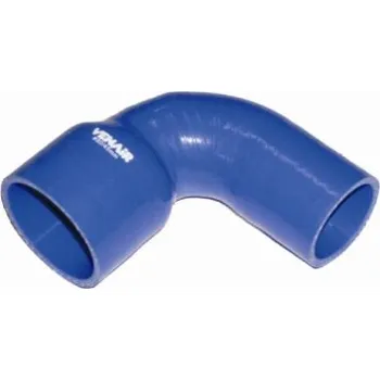 Kouřovod KOLENO SILIKONOVÉ REDUKCE 90° - propoj. hadice ID70/ID63- 2x 102 mm (-60°/+180°C), průměr 70 mm