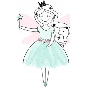 Samolepící dekorace SAMOLEPKA NA STĚNU ČARODĚJKA VÍLA ZOSIA MIĘTAL