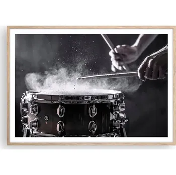 Obraz Plakát na zeď v rámu světlý dub 100x70 hudba obraz plakáty do obýváku
