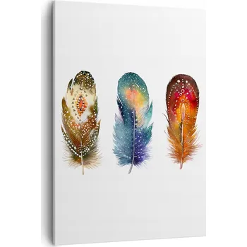 Obraz Obraz na plátně do obýváku ložnice 50x70 pero ptáka obrazy na zeď