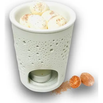 Svíčka Hubeli MUŠKÁTOVÝ OŘÍŠEK & INDICKÁ VANILKA