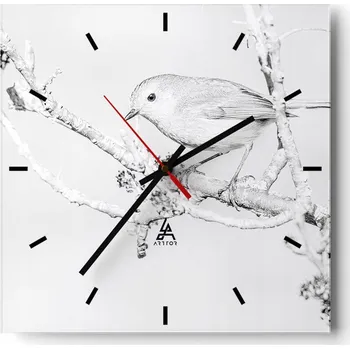 Hodiny Nástěnné hodiny do kuchyně 30x30 Světlé Stylové Hodiny na skle Loft Tiché