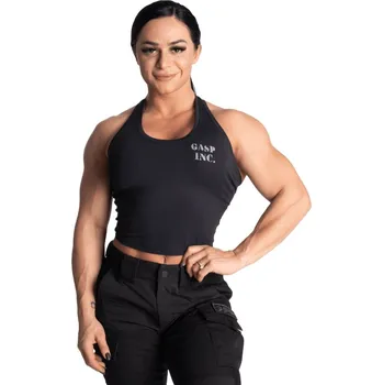 Gasp HARDCORE CROP T-BACK BLACK – dámské tílko Gasp černé Velikost: M