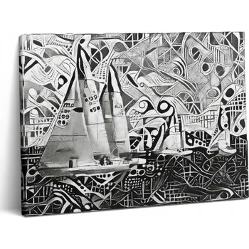 Obraz Fotoobraz na plátně do kuchyně Tištěné Abstraktní Plachetnice na moři