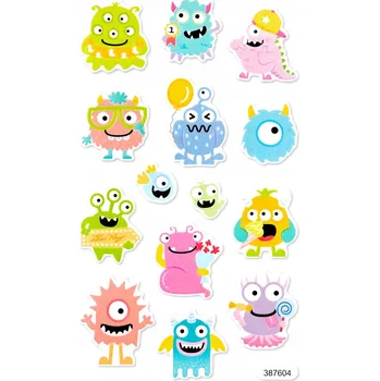 samolepka SAMOLEPKY Z PĚNY SVÍTÍCÍ VE TMĚ PŘÍŠERKY dpCraft pěnové příšerky