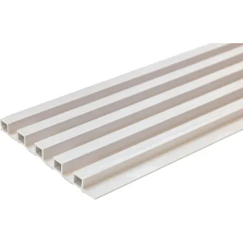 Obklad ALFIstyle WPC Obkladový panel - Lamela vystouplá 2900x210x20 mm 1 ks bílá