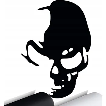 Samolepicí dekorace na vozidlo NÁLEPKA na auto LEBKA 15x10,5 cm