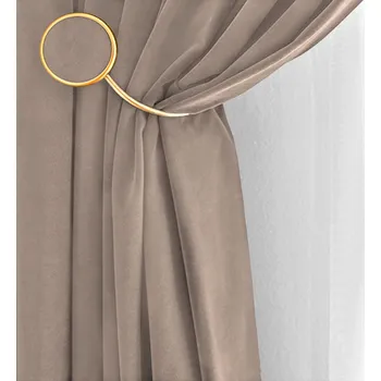 Závěs VELUROVÉ ZÁCLONY S KOLEČKY 210x370 BÉŽOVÁ SAMET Na Míru
