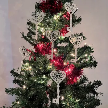 Vánoční dekorace Vánoční Baňky Klíčenky na stromeček Vánoční svátky Sada x6