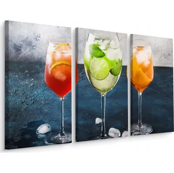 Obraz Obraz Triptych SKLENIČKY Martini Koktejly 60x40