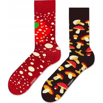 Dámské oblečení Zooksy Ponožky mixTURY Houbové vícebarevné velikost 36-40