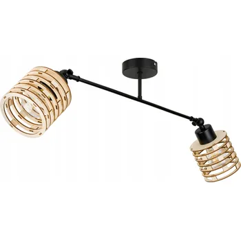 Stropní svítidlo lustr nastavitelný LOFT E27 Dřevo