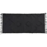 Home Styling Collection Bavlněný koberec s třásněmi, 70 x 140 cm, antracitový