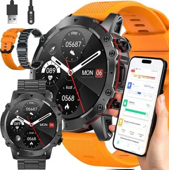 Hodinky Chytré Hodinky Smart-Trend CHYTRÉ HODINKY HODINKY PÁNSKÉ CONVERSATION F18 ČERNÉ oranžové