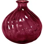 CHAKS Váza skleněná kulatá růžová 17x17 cm