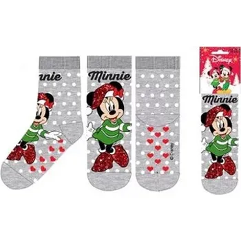 DÍVČÍ PONOŽKY S PROTISKUZEM MINNIE MOUSE šedé 23/26