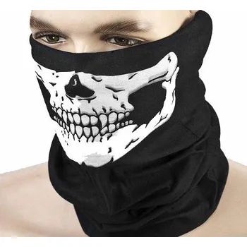 Nákrčník Kukla Korbi Lebka bílo-černá